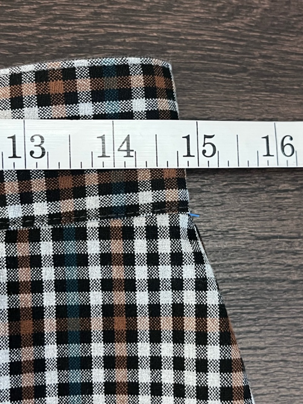 Free  People Plaid Jules Wide Leg Pants - Teal/Brown 10 - Picture 7 of 13